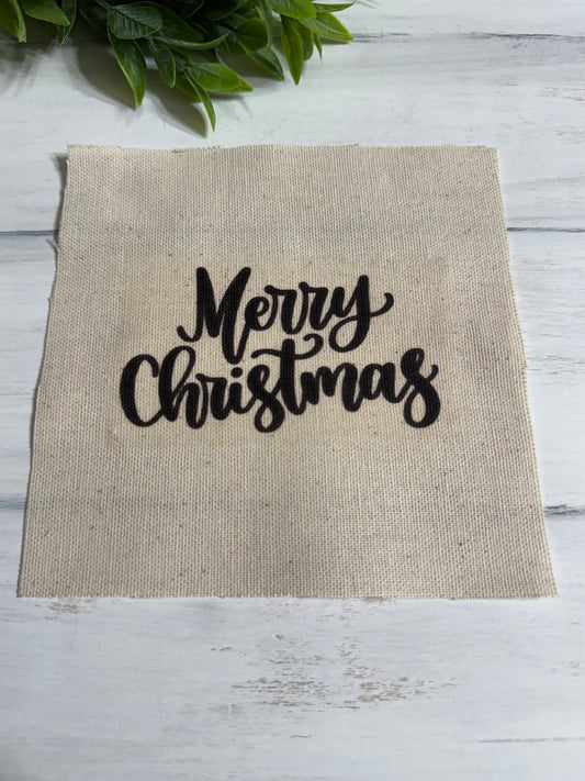 Merry Christmas words 5” patch