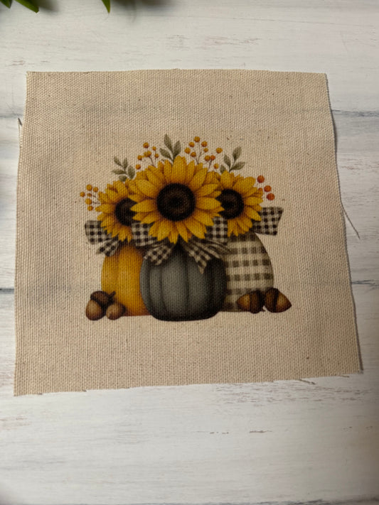 Sunflowers & pumpkins 5” patch