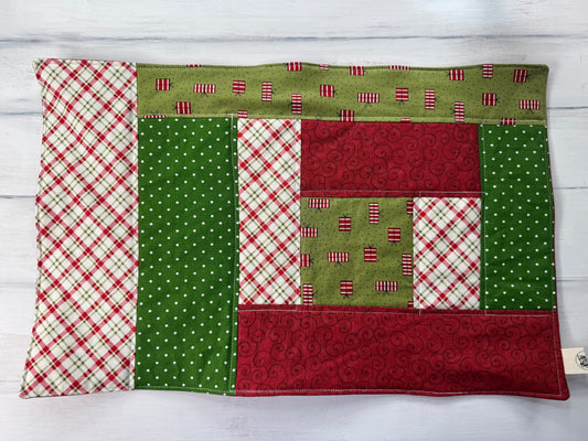 Christmas 12” X 18” quilted table mat