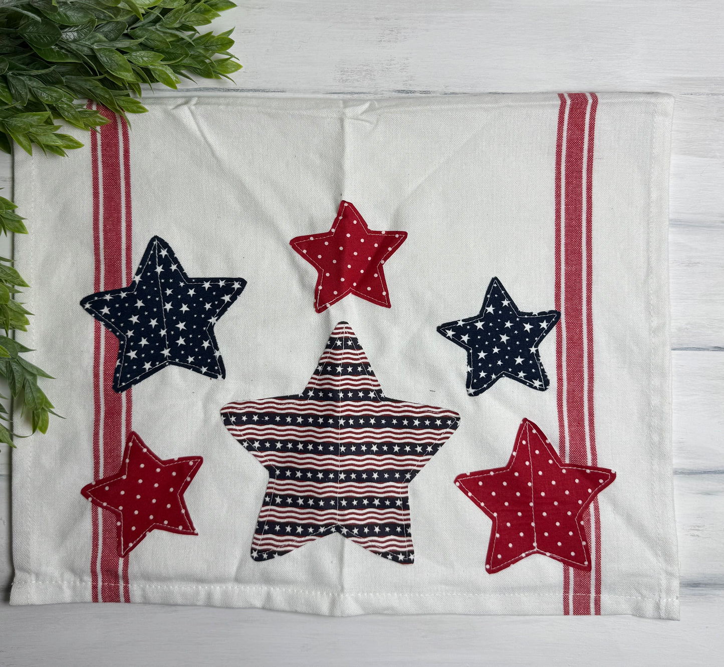 Mixed stars tea towel