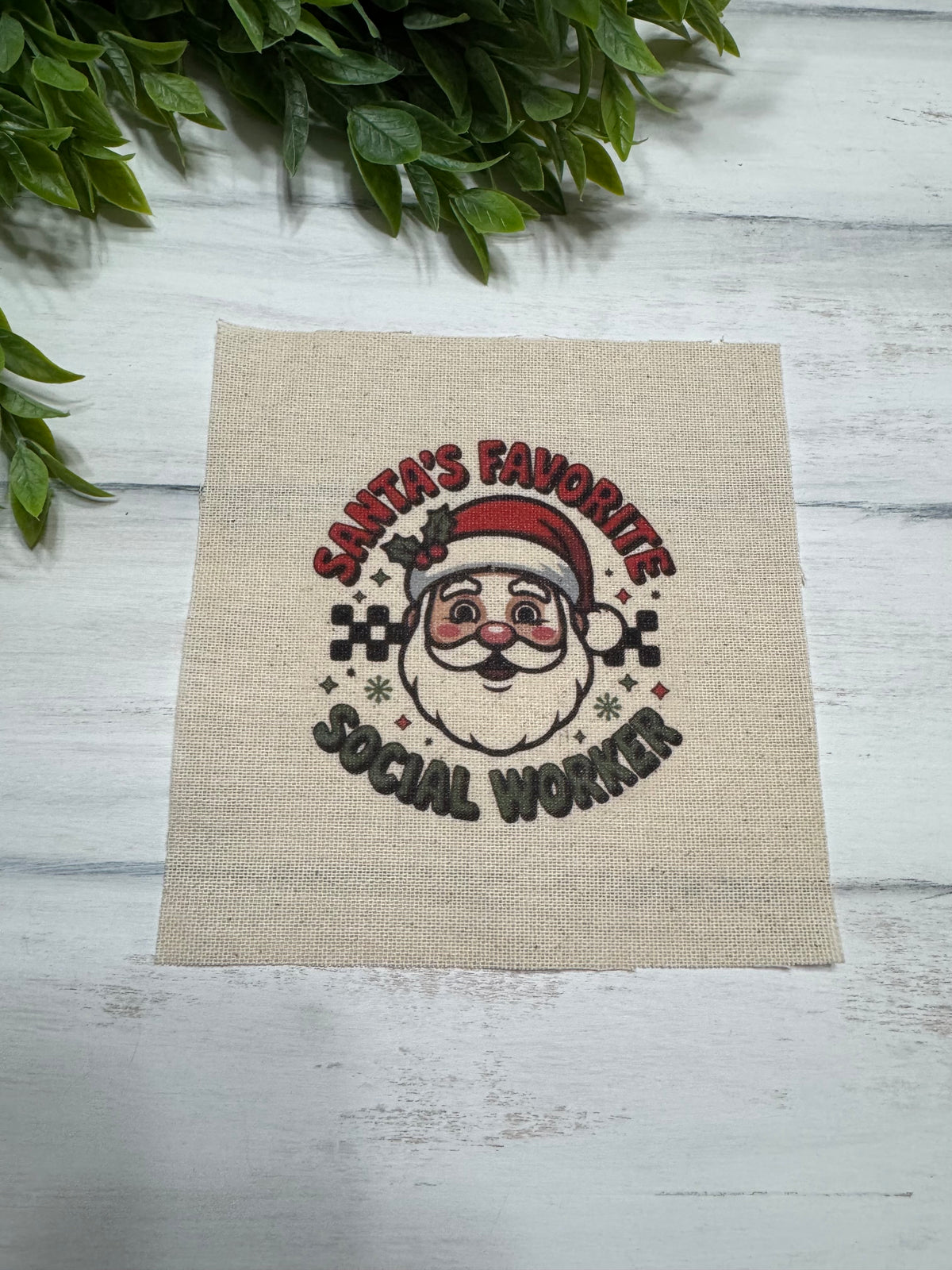 Santa’s Favorite Social Worker 5” patch