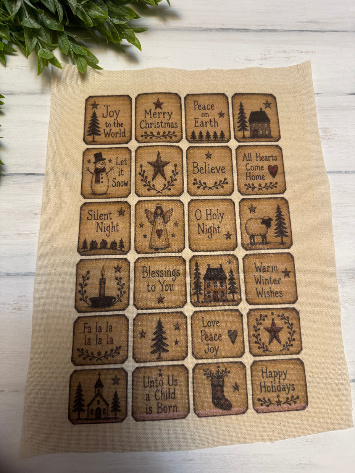 Mini Christmas tags full sheet