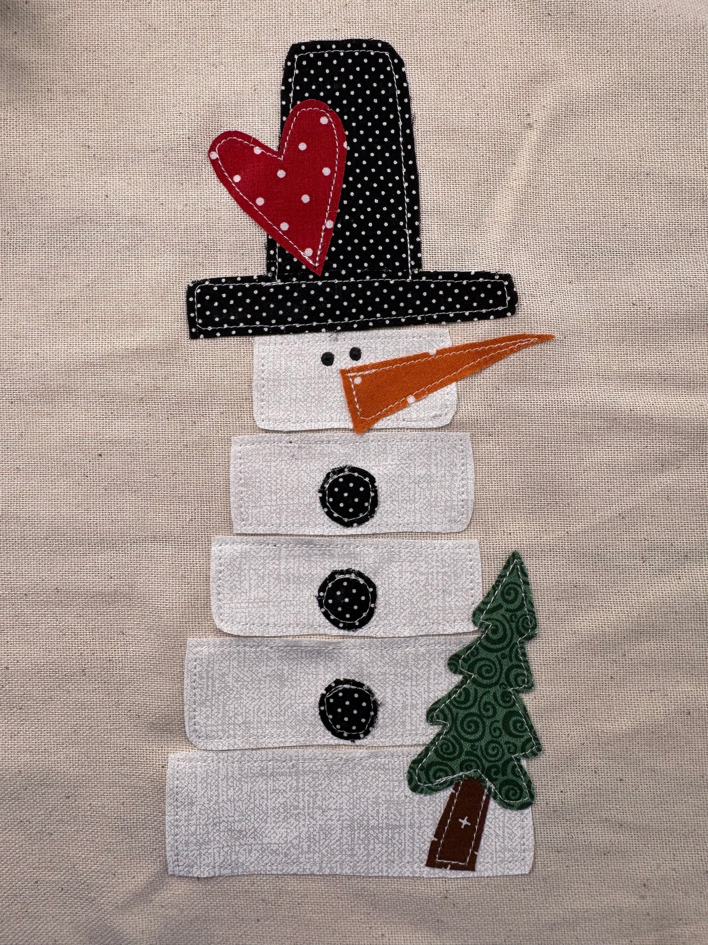 Stacked snowman applique patterns