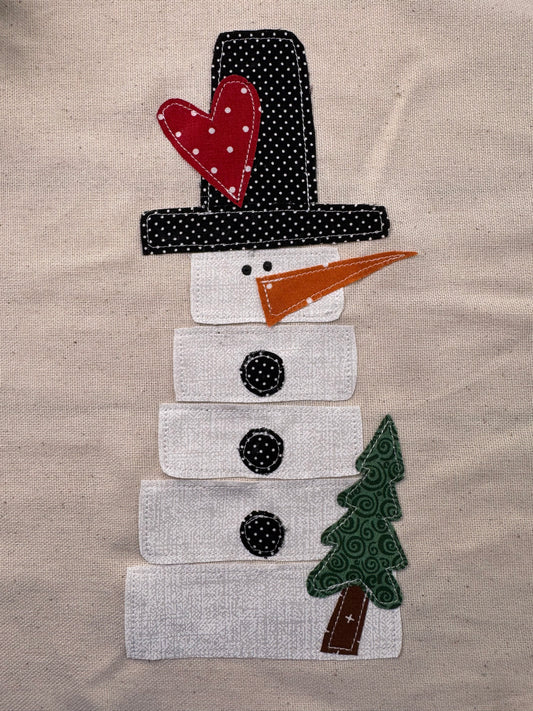 Stacked snowman applique patterns