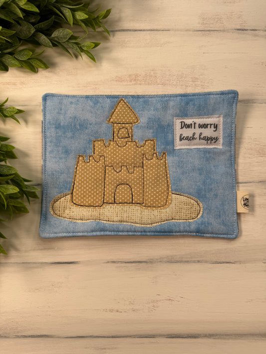 Don’t worry beach happy mug rug