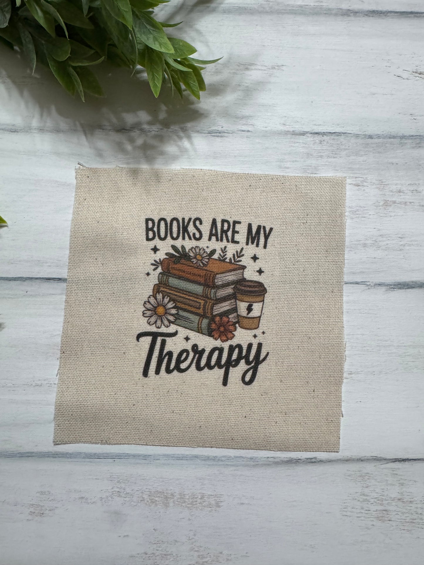 Dark colored Books are my therapy 5” patch
