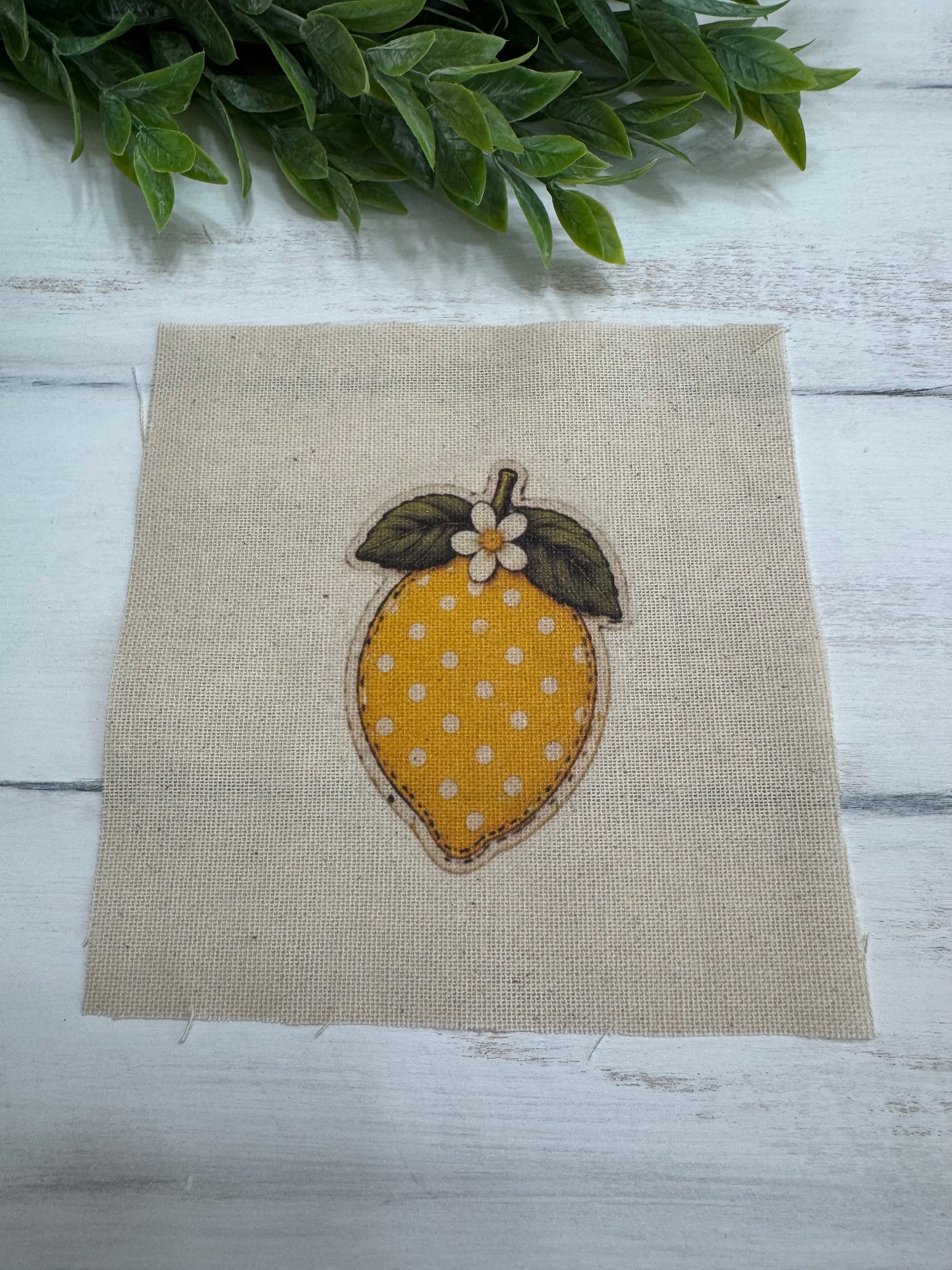 Yellow dot lemon 5” patch