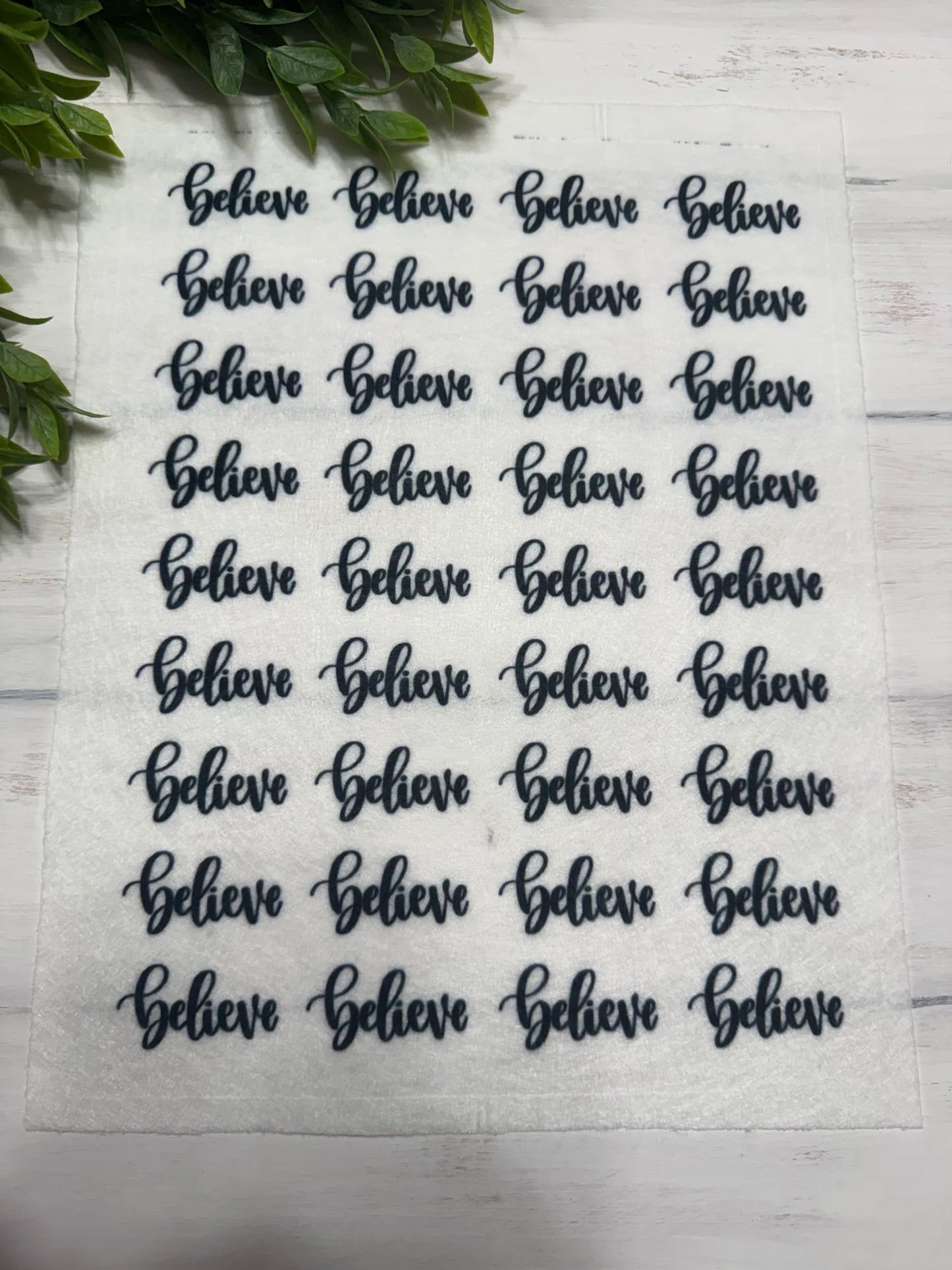 Believe felt page