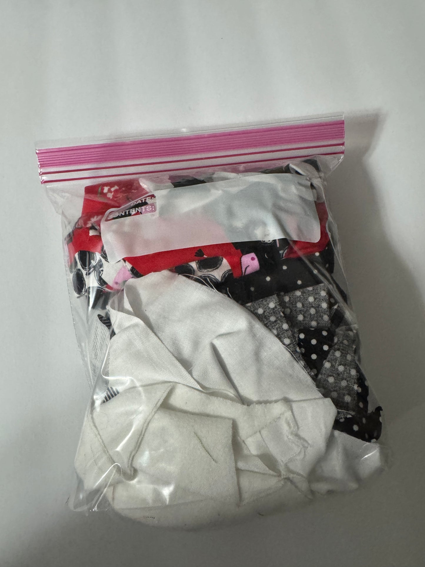 Red cow scrap fabric mix
