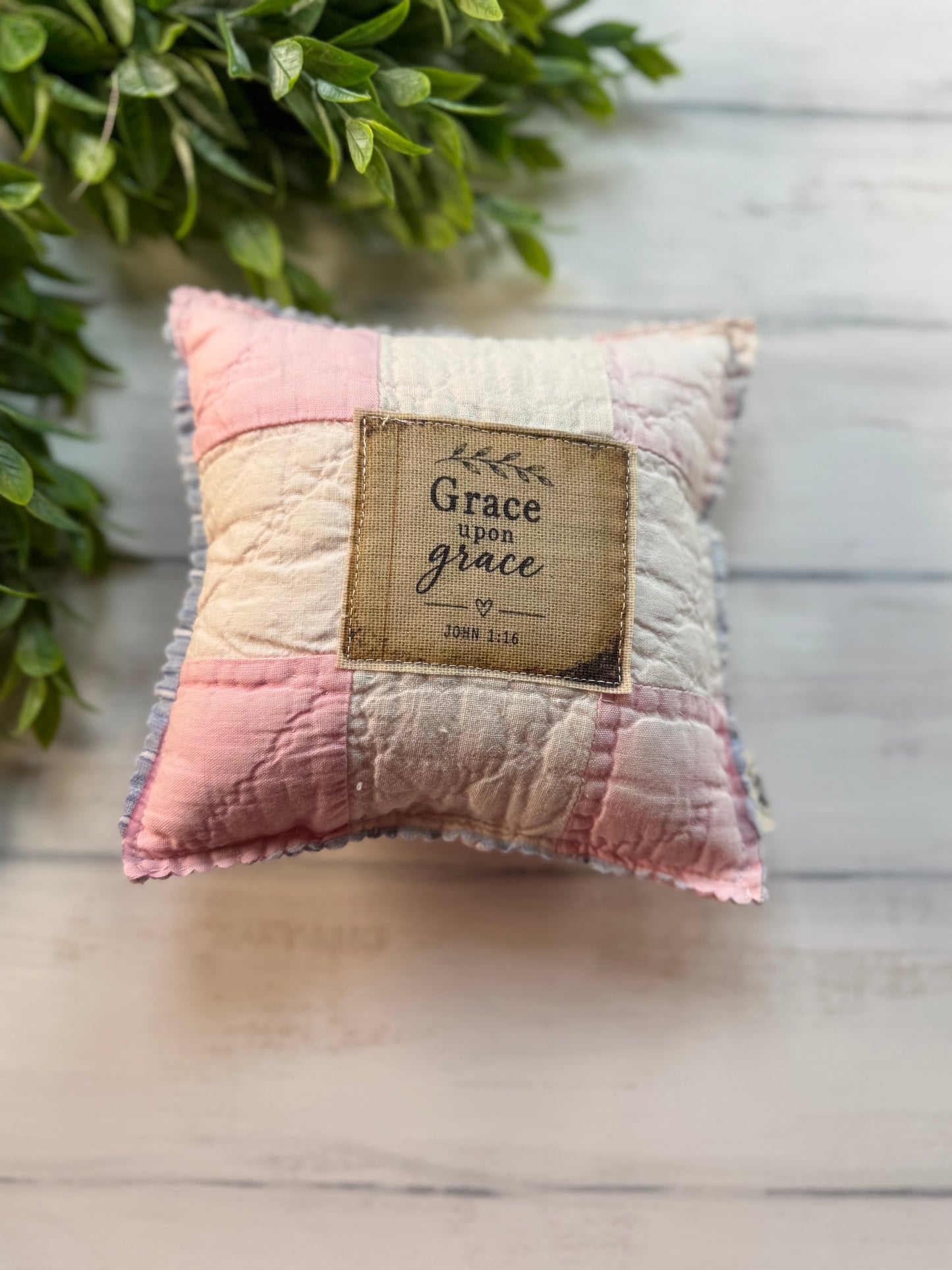 Grace vintage quilt 6” pillow
