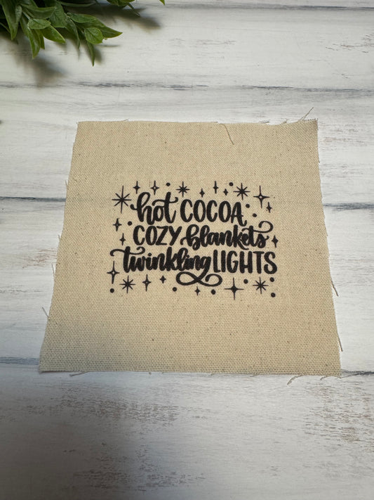 Hot cocoa cozy . . .5” patch