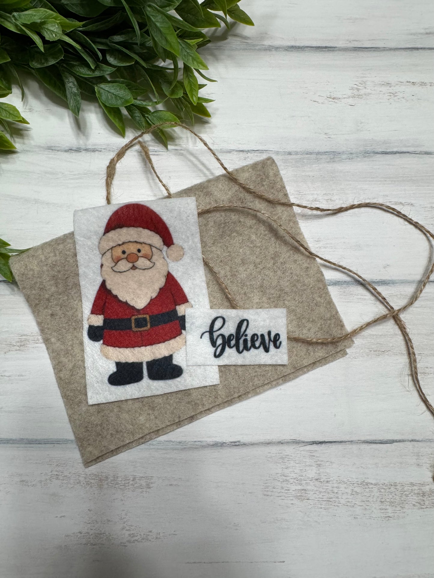 Red Santa felt ornament kit