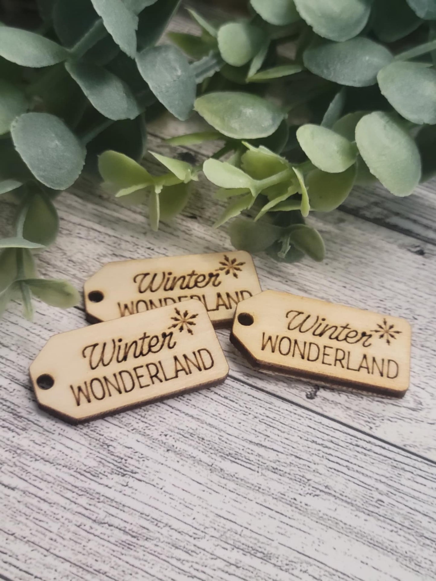 Winter Wonderland wooden tag