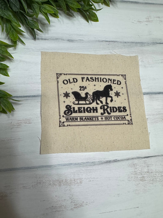 Sleigh rides 5” patch