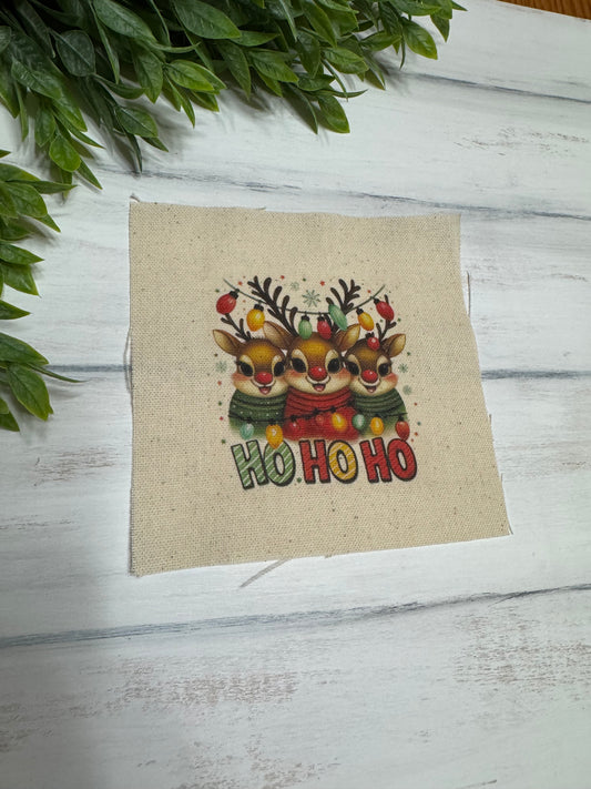 Reindeer Ho Ho Ho 5” patch