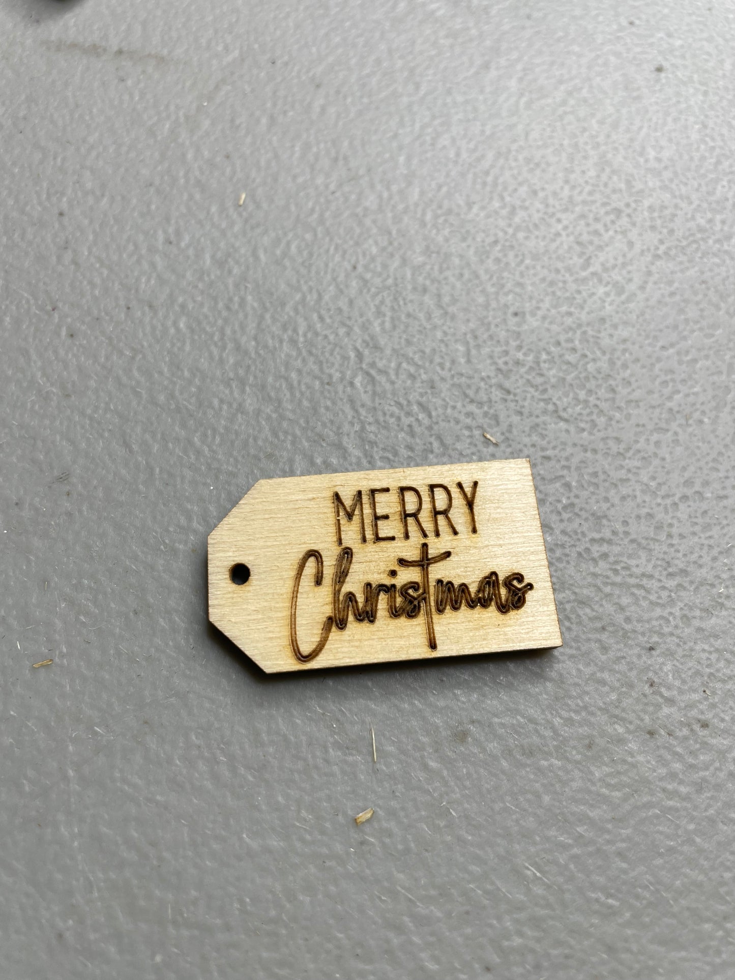 Merry Christmas wooden tag