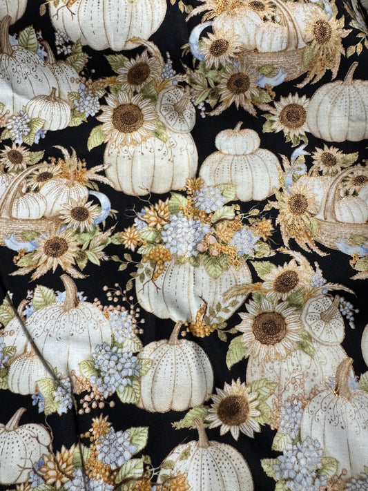 Gold pumpkins 1 yard fabric