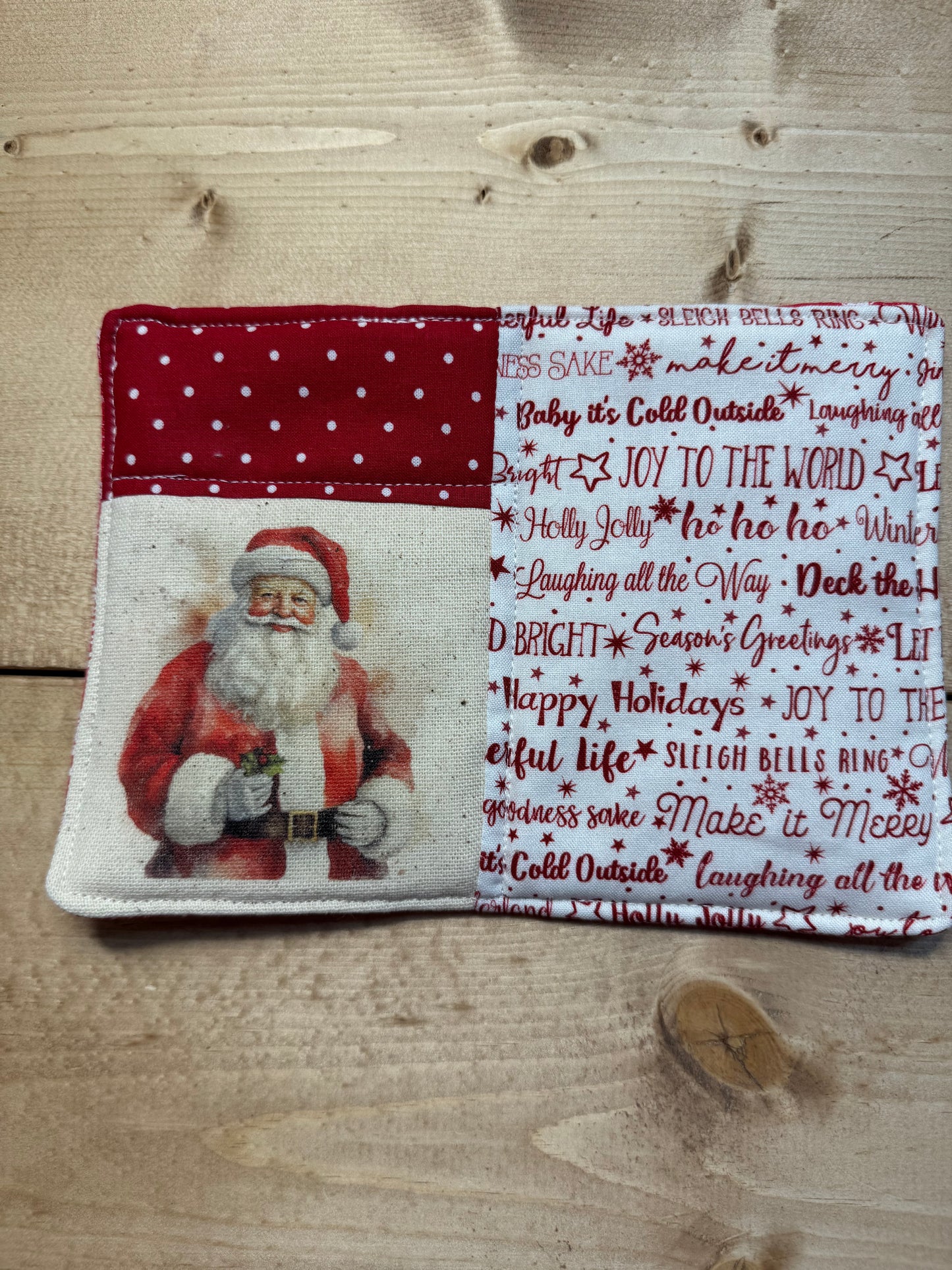 Santa mug rug