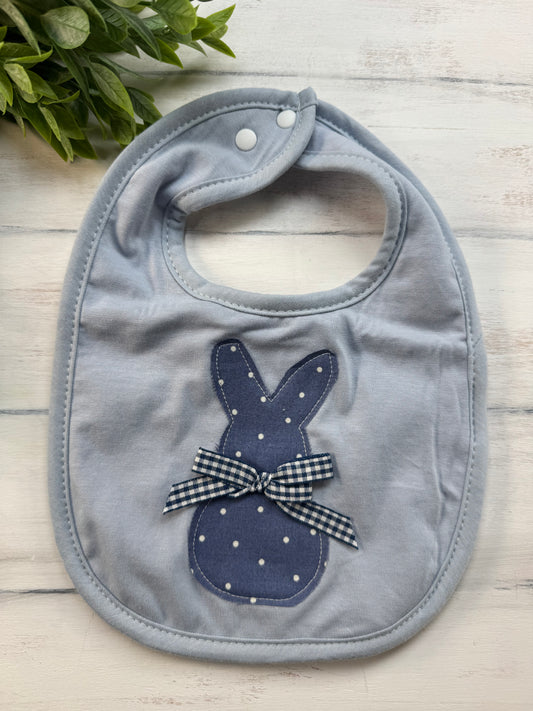 Blue bunny bib