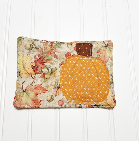 Fall pumpkin mug rug