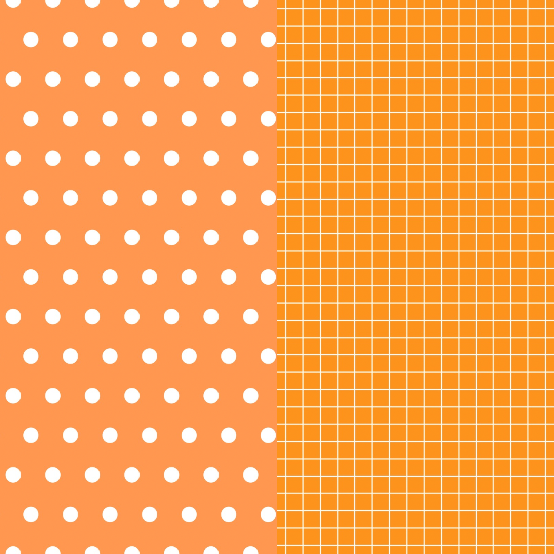 Orange printed felt sheets