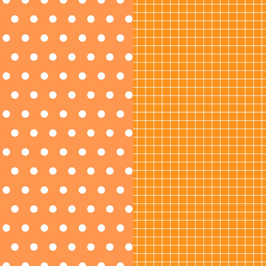 Orange printed felt sheets