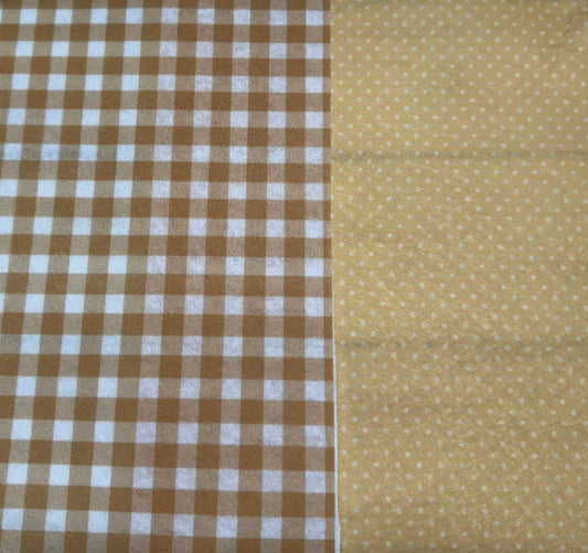 Mustard printed felt sheets