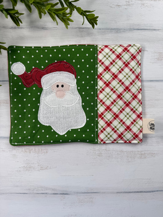 Santa appliqué mug rug