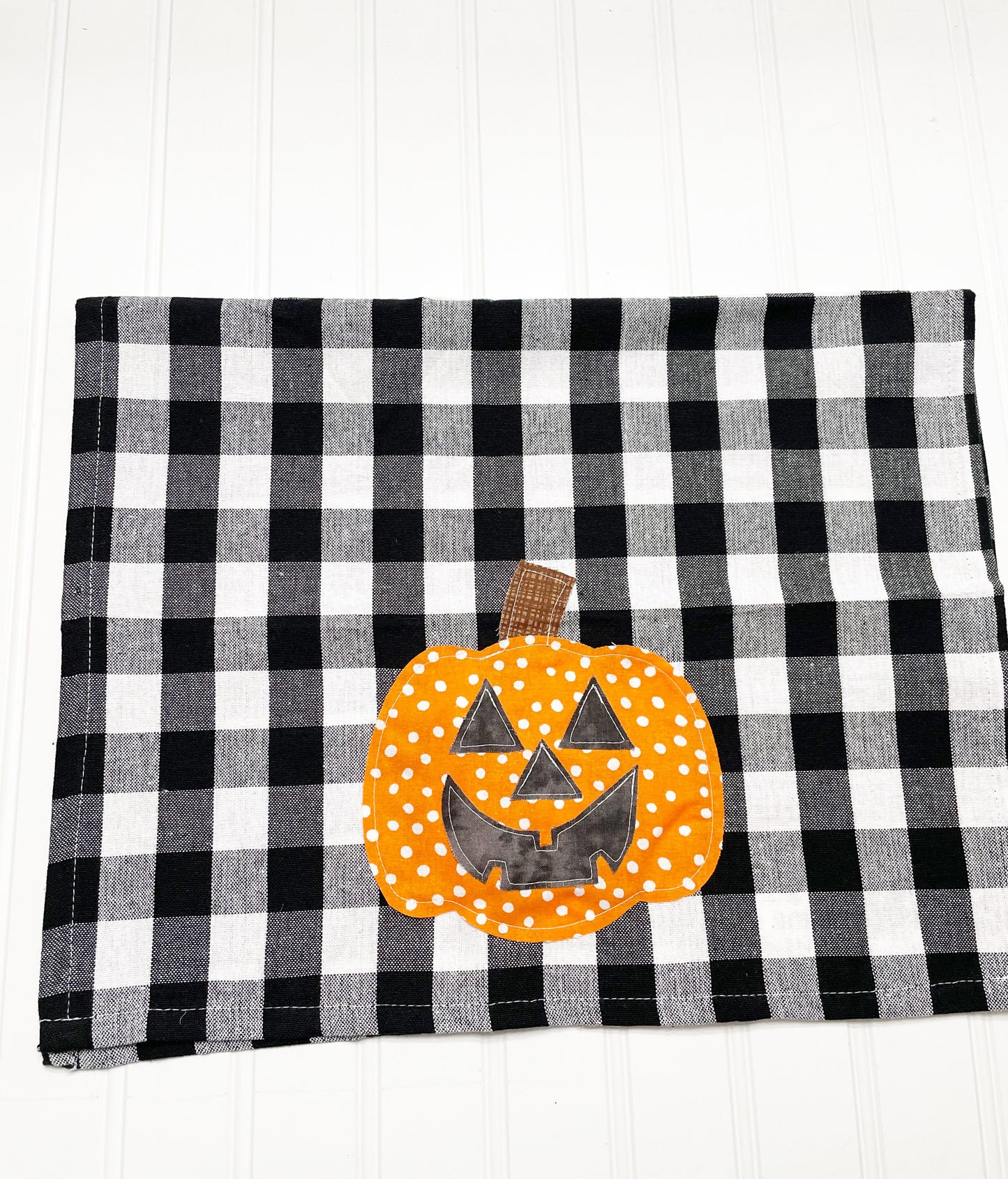 Jack o’ lantern tea towel