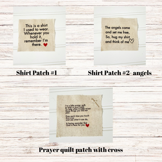 Prayer/Memory Patches pack of 6