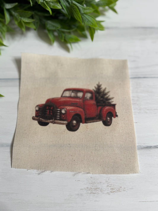 Red truck 5” patch