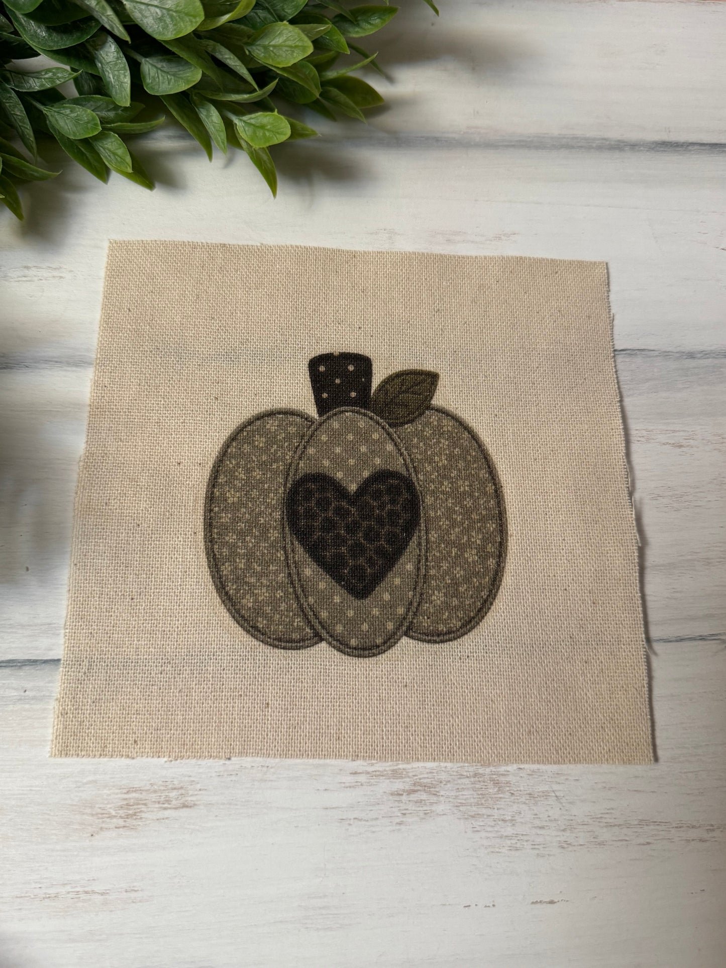 Leopard on gray pumpkin 5” patch