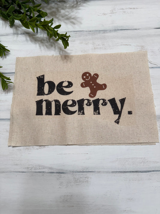 Be merry gingerbread pillow kit