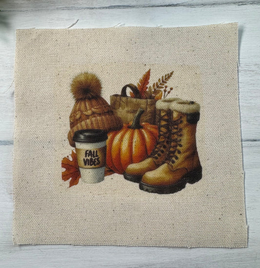 Fall vibes print 9” patch