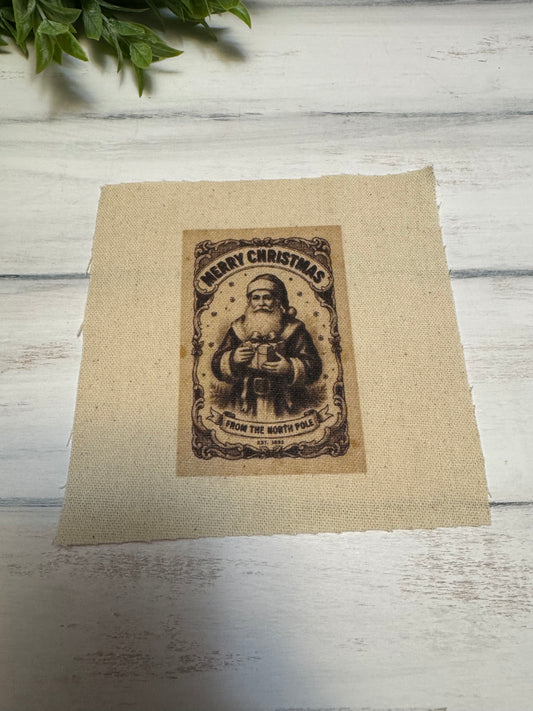 Vintage Merry Christmas 5” patch