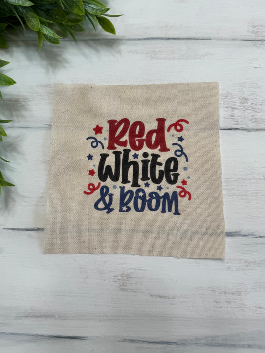 Red white & boom 5” patch