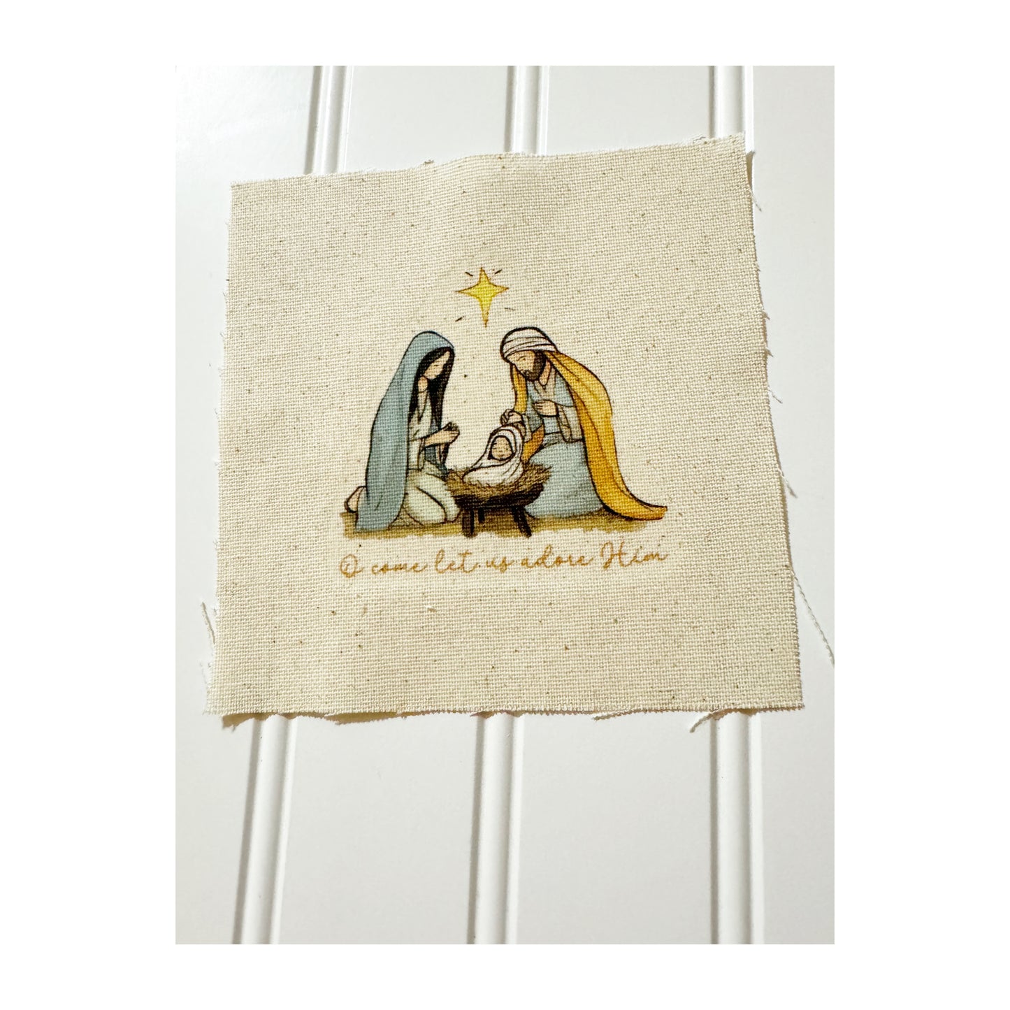 Color nativity scene 5” patch