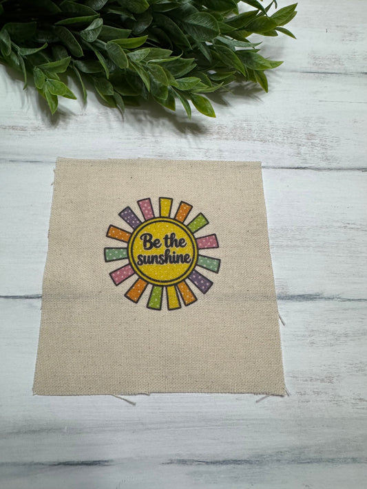 Be the sunshine colored rays 5” patch