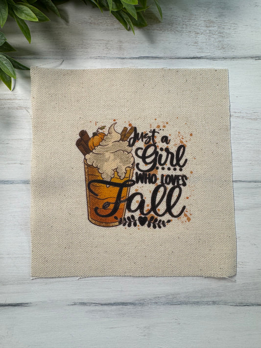 Just a girl who loves fall 5” patch