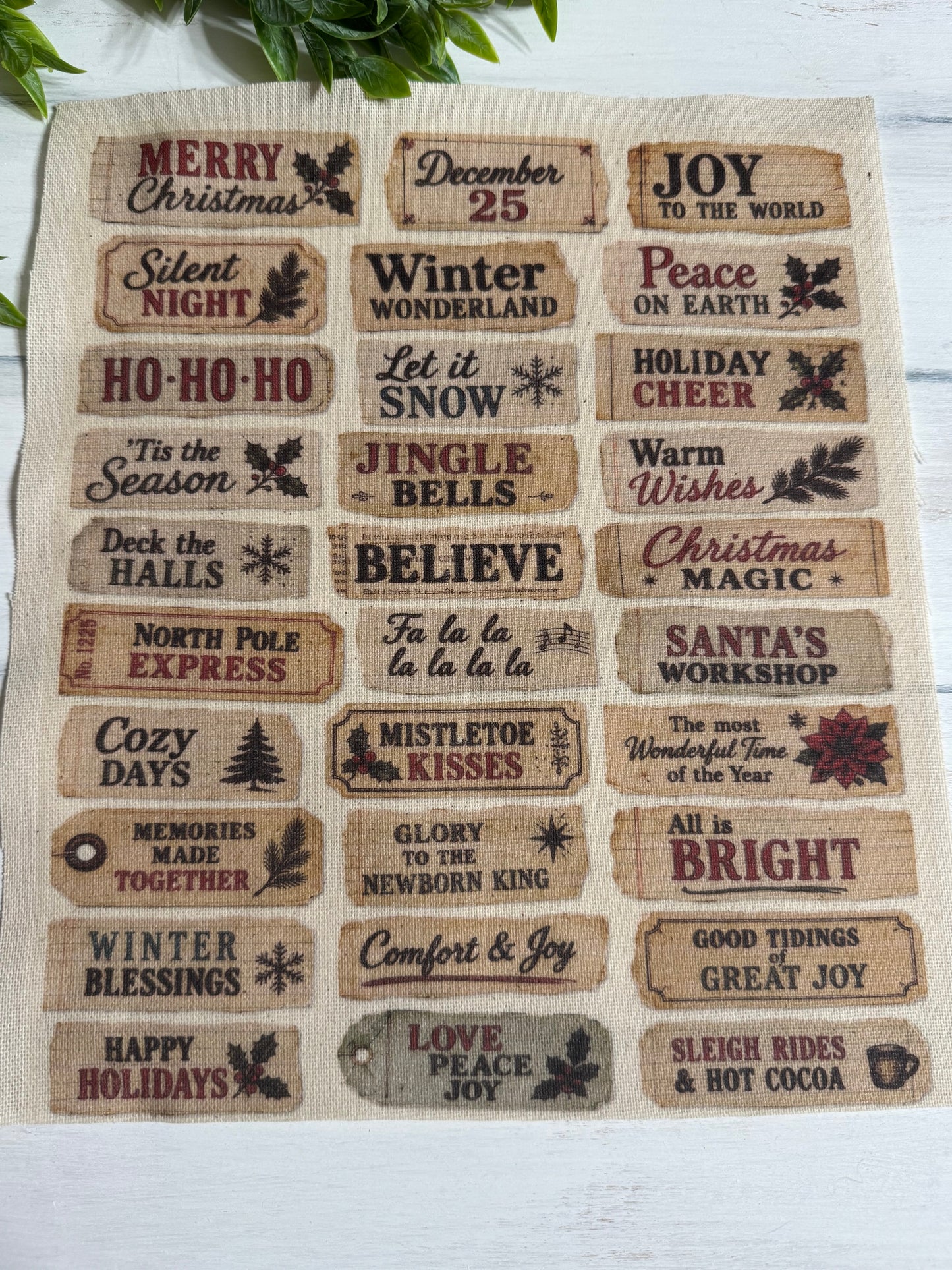 Merry Christmas& more sheet of words
