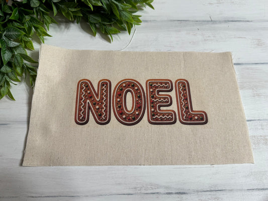 Gingerbread NOEL pillow kit