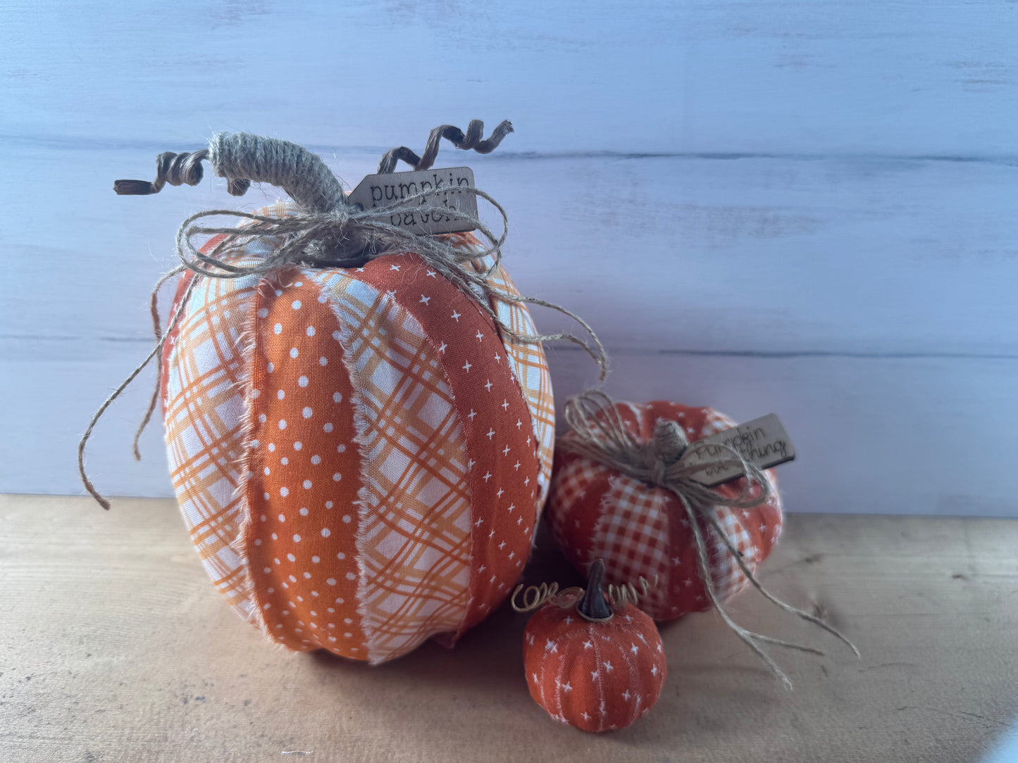 Scrappy pumpkin set of 3
