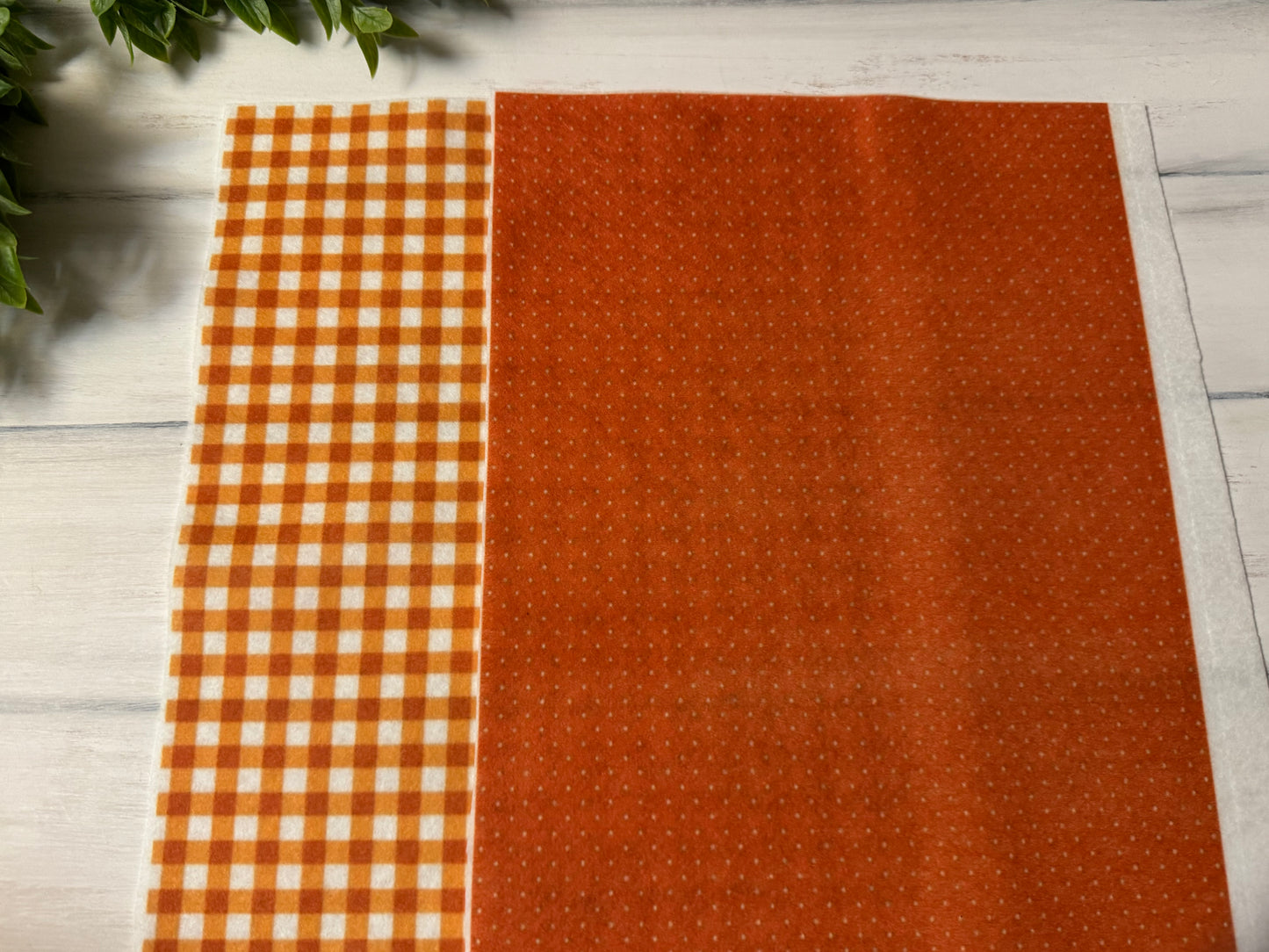 Orange printed felt sheets