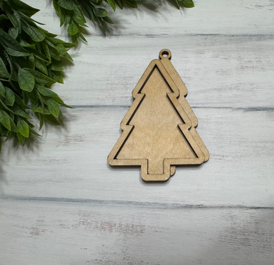 Christmas tree ornament frame