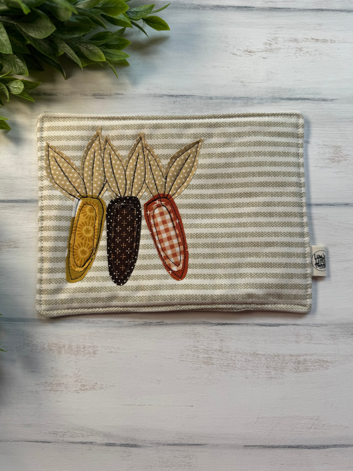 Indian corn mug rug