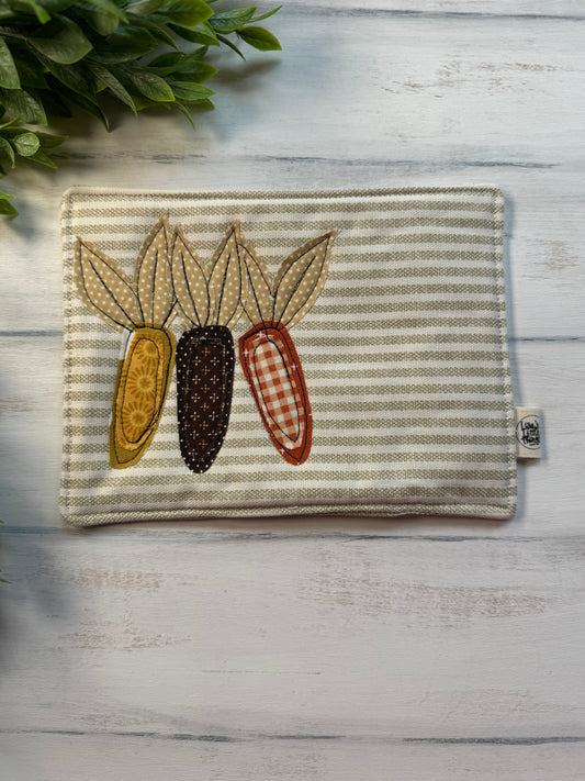 Indian corn mug rug