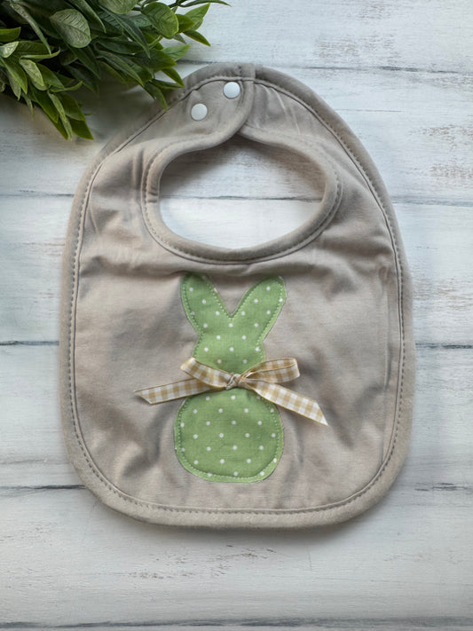 Green bunny bib