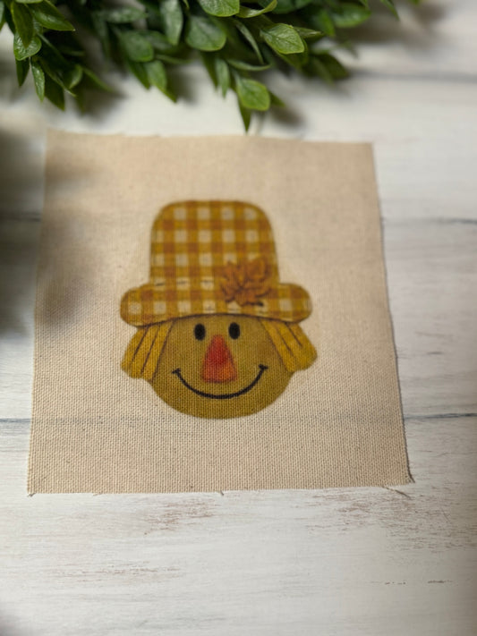 Mustard scarecrow 5” patch
