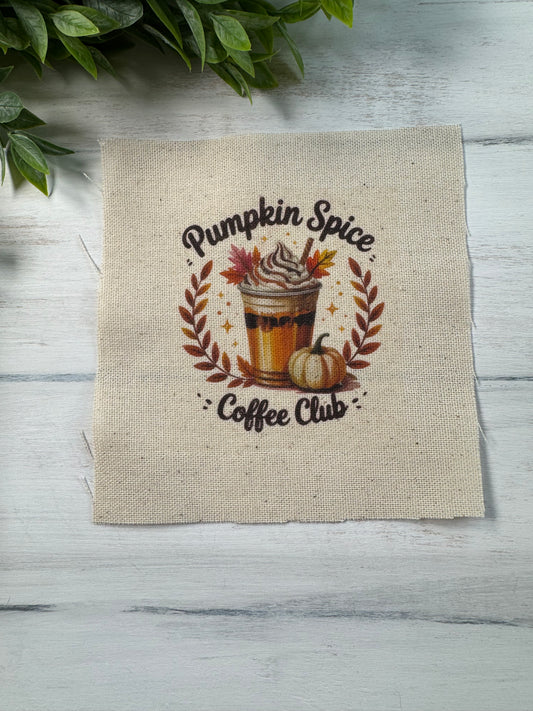 Pumpkin spice coffee club 5” patch