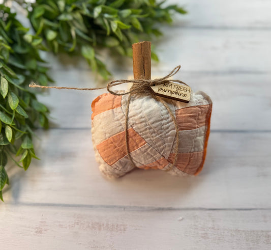 Vintage quilt farm fresh pumpkin